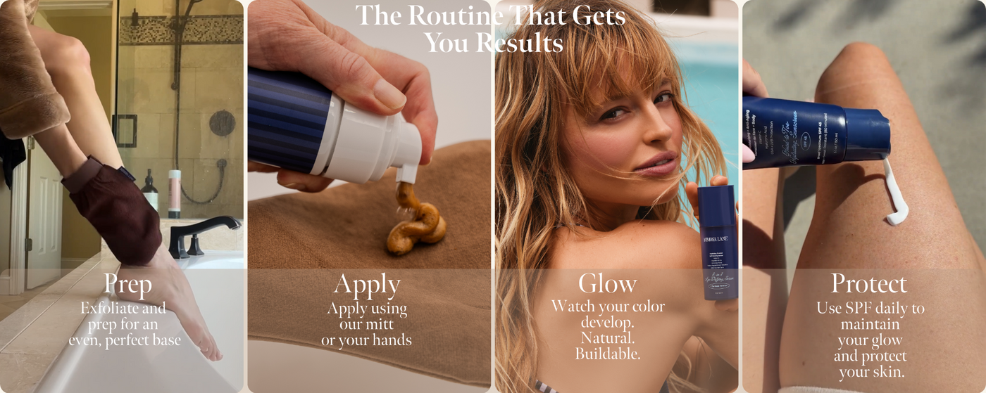Mimosa Lane summer glow routine
